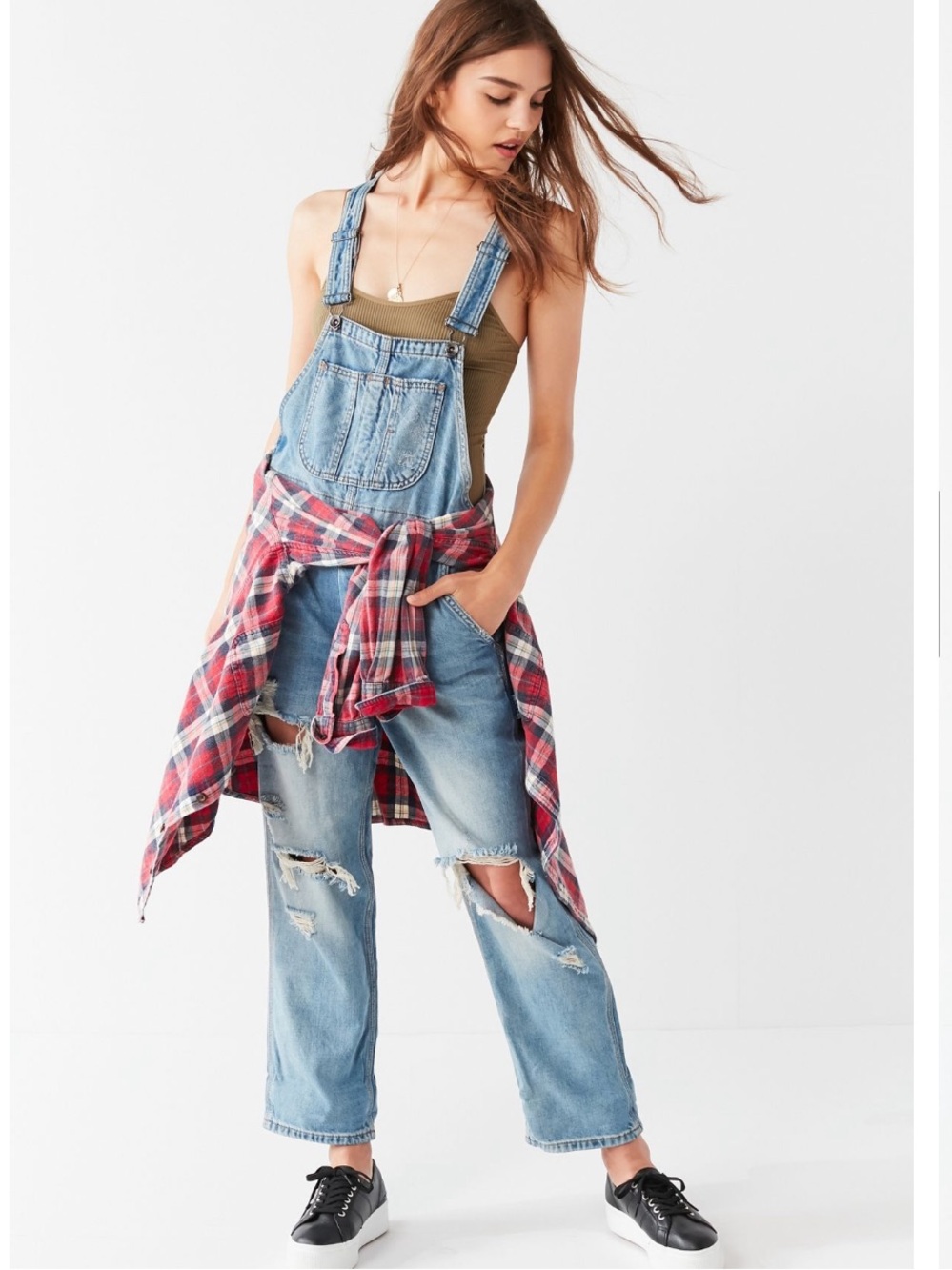 Urban Outfitters BDG Ryder Boyfriend Distressed Denim Overalls